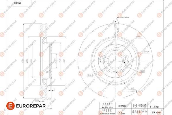 EUROREPAR 1684309980 - Kočioni disk www.molydon.hr