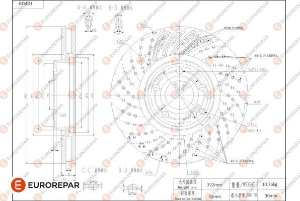 EUROREPAR 1684287380 - Kočioni disk www.molydon.hr