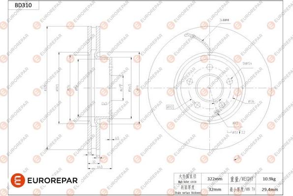 EUROREPAR 1684275280 - Kočioni disk www.molydon.hr