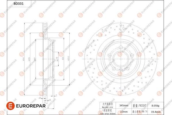 EUROREPAR 1684277380 - Kočioni disk www.molydon.hr