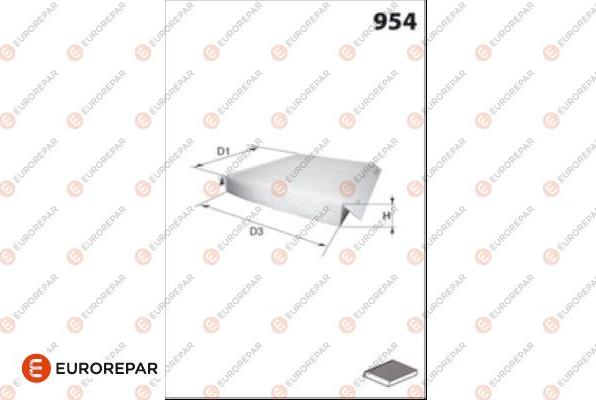 EUROREPAR 1686258280 - Filter kabine www.molydon.hr