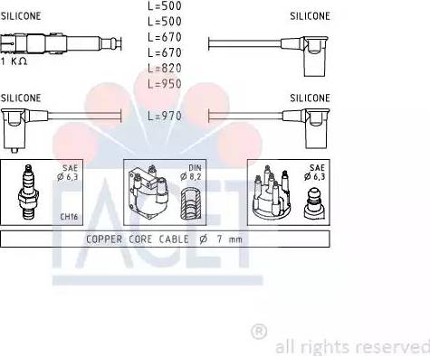 FACET 4.9657 - Set kablova za paljenje www.molydon.hr