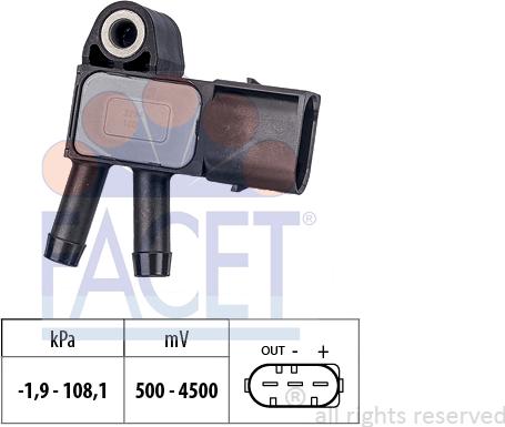 FACET 10.3294 - Senzor, pritisak Ispušnih plinova www.molydon.hr