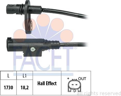 FACET 21.0249 - Senzor, broj obrtaja kotača www.molydon.hr