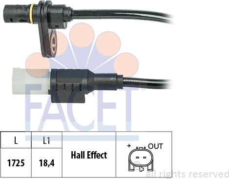 FACET 21.0243 - Senzor, broj obrtaja kotača www.molydon.hr