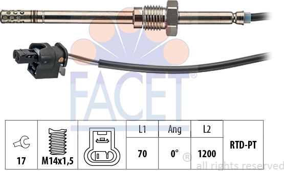FACET 22.0055 - Senzor, temperatura Ispušnih plinova www.molydon.hr