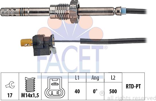FACET 22.0153 - Senzor, temperatura Ispušnih plinova www.molydon.hr