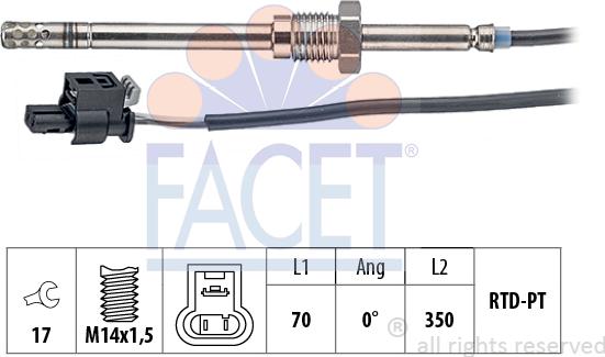 FACET 22.0208 - Senzor, temperatura Ispušnih plinova www.molydon.hr