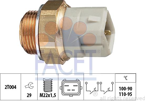 FACET 7.5624 - Prekidač temperature, ventilator radijatora / klima uređaja www.molydon.hr