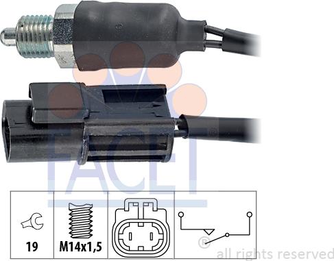 FACET 7.6116 - Prekidač, rikverc svjetlo www.molydon.hr