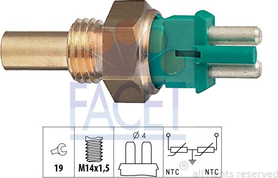FACET 7.3140 - Senzor, temperatura rashladne tekućinu www.molydon.hr