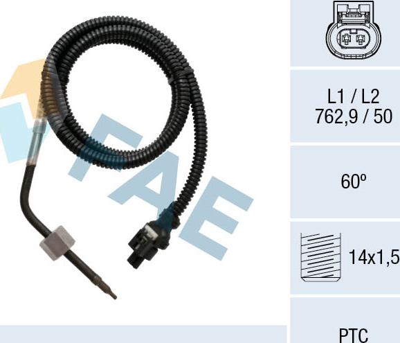 FAE 68041 - Senzor, temperatura Ispušnih plinova www.molydon.hr