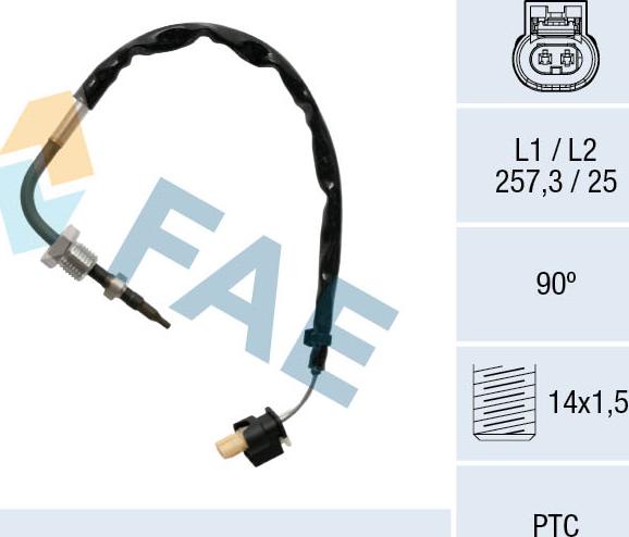 FAE 68031 - Senzor, temperatura Ispušnih plinova www.molydon.hr