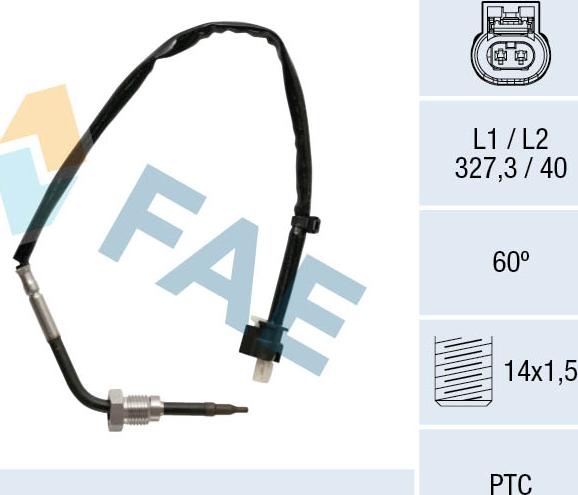 FAE 68027 - Senzor, temperatura Ispušnih plinova www.molydon.hr