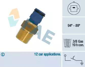 FAE 36565 - Prekidač temperature, ventilator radijatora / klima uređaja www.molydon.hr