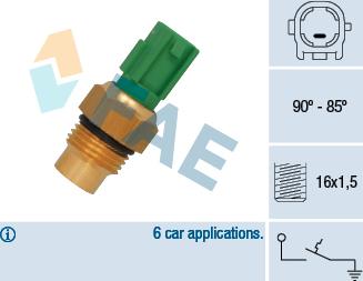 FAE 36711 - Prekidač temperature, ventilator radijatora / klima uređaja www.molydon.hr
