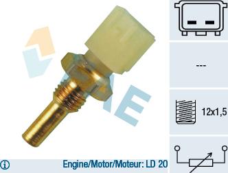FAE 33040 - Senzor, temperatura rashladne tekućinu www.molydon.hr