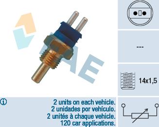 FAE 32580 - Senzor, temperatura rashladne tekućinu www.molydon.hr