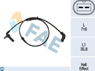 FAE 78488 - Senzor, broj obrtaja kotača www.molydon.hr