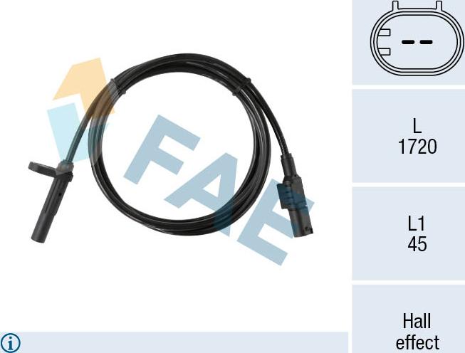 FAE 78543 - Senzor, broj obrtaja kotača www.molydon.hr