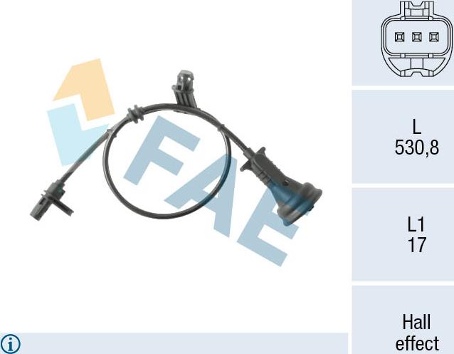 FAE 78566 - Senzor, broj obrtaja kotača www.molydon.hr