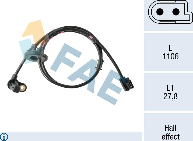 FAE 78640 - Senzor, broj obrtaja kotača www.molydon.hr