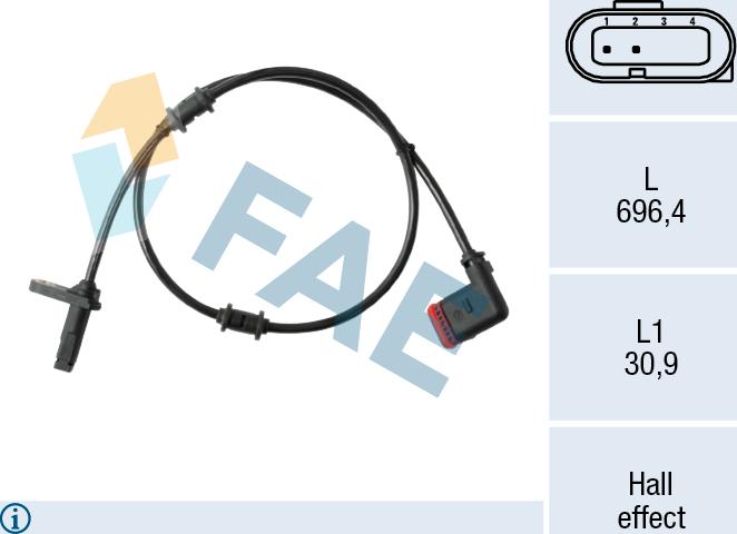 FAE 78671 - Senzor, broj obrtaja kotača www.molydon.hr