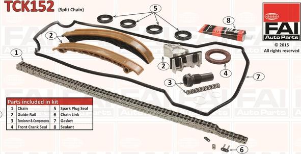 FAI AutoParts TCK152 - Set lanaca razvod i natezači www.molydon.hr