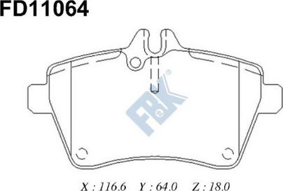 FBK FD11064 - Komplet Pločica, disk-kočnica www.molydon.hr