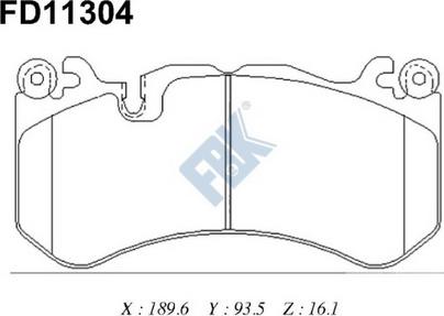 FBK FD11304 - Komplet Pločica, disk-kočnica www.molydon.hr