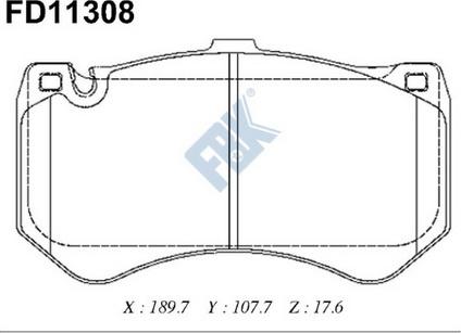 FBK FD11308 - Komplet Pločica, disk-kočnica www.molydon.hr
