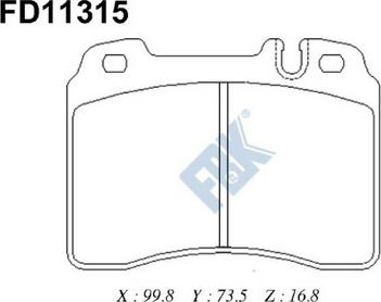 FBK FD11315 - Komplet Pločica, disk-kočnica www.molydon.hr