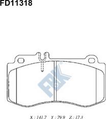 FBK FD11318 - Komplet Pločica, disk-kočnica www.molydon.hr