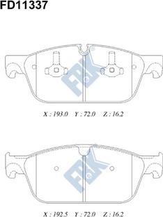 FBK FD11337 - Komplet Pločica, disk-kočnica www.molydon.hr