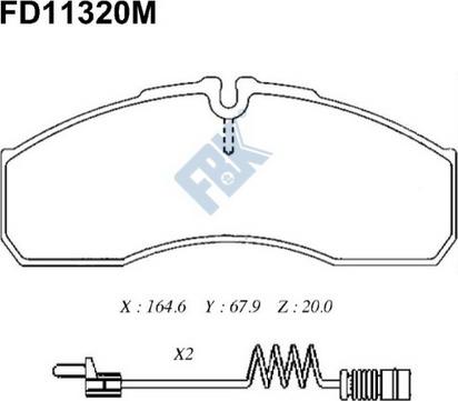 FBK FD11320M - Komplet Pločica, disk-kočnica www.molydon.hr