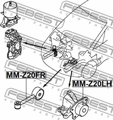 Febest MM-Z20FR - MITSUBISHI COLT 02-12 /LEWA/ www.molydon.hr