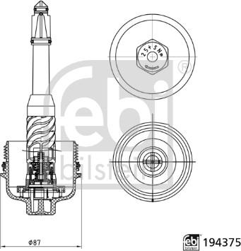 FEBI Bilstein 194375 - Poklopac, Kučište filtera za ulje www.molydon.hr