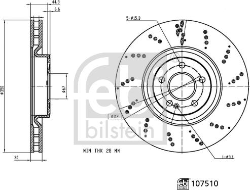 FEBI Bilstein 107510 - Kočioni disk www.molydon.hr