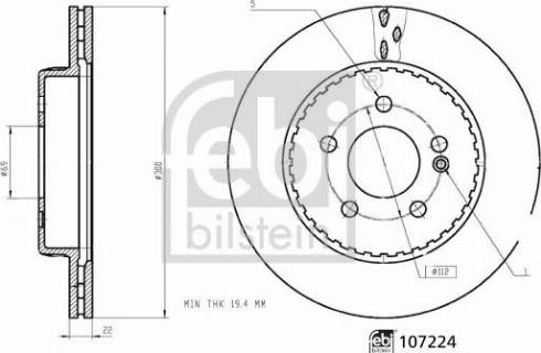 FEBI Bilstein 107224 - Kočioni disk www.molydon.hr
