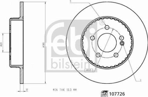 FEBI Bilstein 107726 - Kočioni disk www.molydon.hr