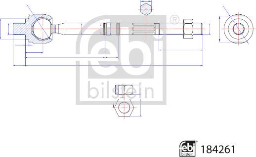 FEBI Bilstein 184261 - Aksijalni zglob, poprecna spona www.molydon.hr