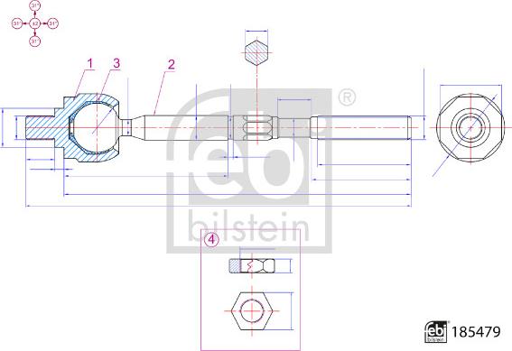 FEBI Bilstein 185479 - Aksijalni zglob, poprecna spona www.molydon.hr