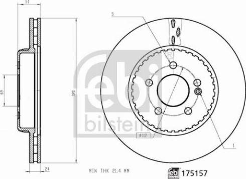 FEBI Bilstein 175157 - Kočioni disk www.molydon.hr