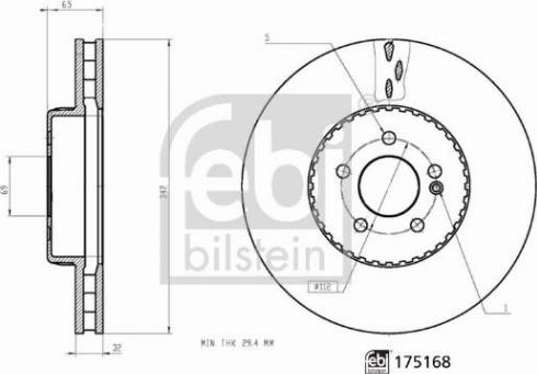 FEBI Bilstein 175168 - Kočioni disk www.molydon.hr