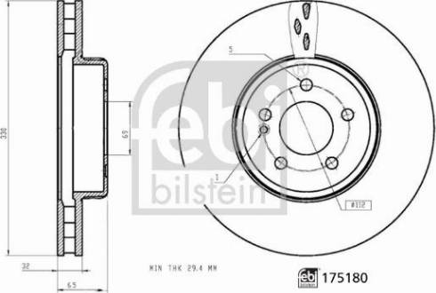FEBI Bilstein 175180 - Kočioni disk www.molydon.hr