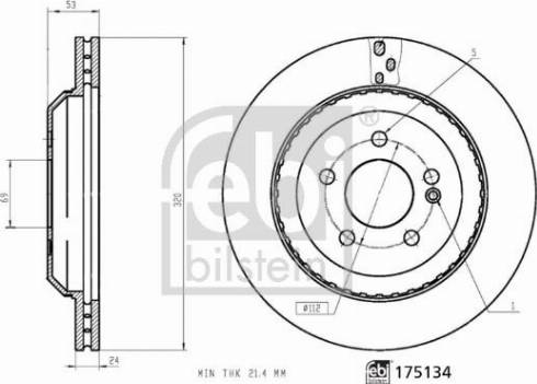 FEBI Bilstein 175134 - Kočioni disk www.molydon.hr