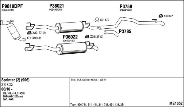 Fenno ME1052 - Ispušni sistem www.molydon.hr