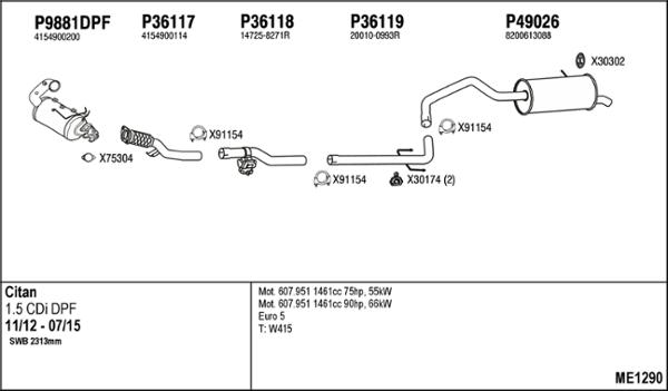 Fenno ME1290 - Ispušni sistem www.molydon.hr