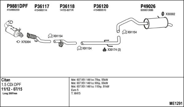 Fenno ME1291 - Ispušni sistem www.molydon.hr
