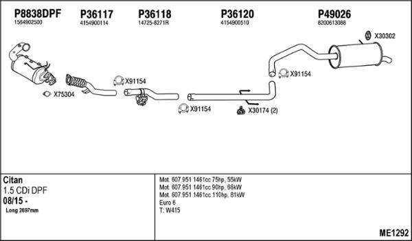 Fenno ME1292 - Ispušni sistem www.molydon.hr
